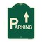 Signmission Parking with Arrow Pointing Up Heavy-Gauge Aluminum Architectural Sign, 24" x 18", G-1824-24515 A-DES-G-1824-24515 - alternate 1